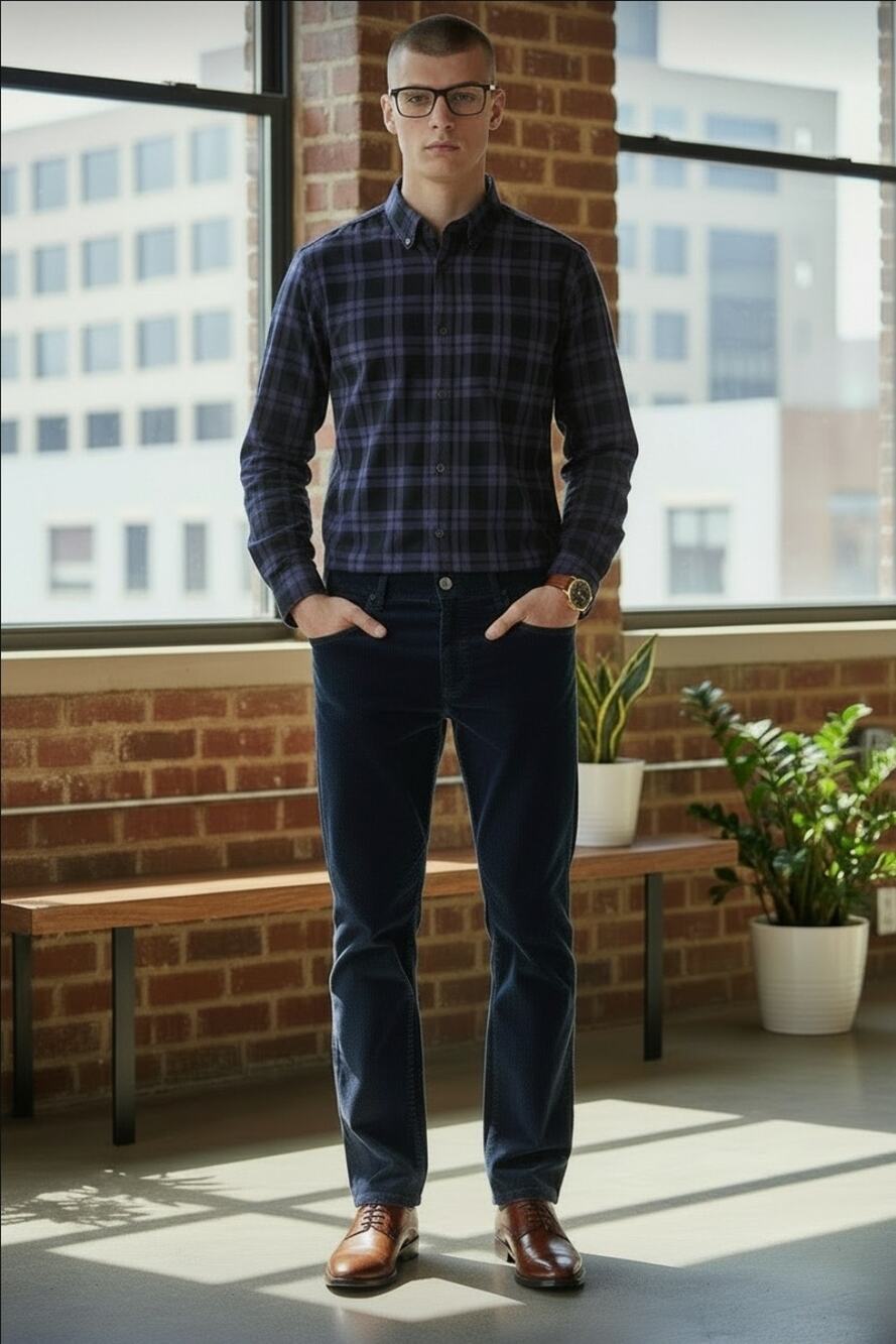 Nautica Men's Vintage Straight Fit Stretch Corduroy Pants Navy Blue (36x32) NWT